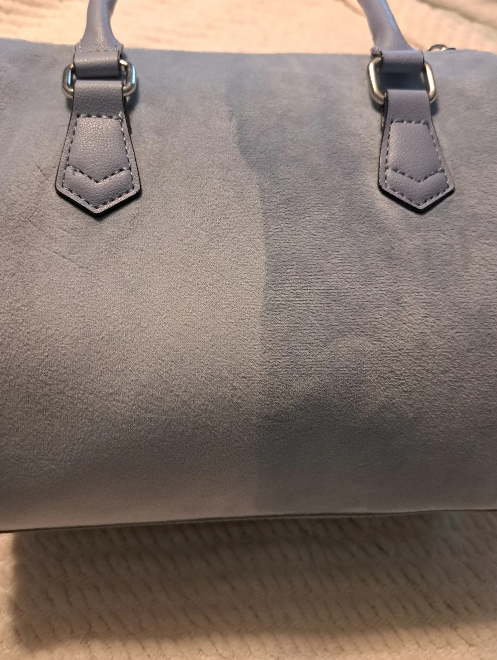 Juicy Coture Slate Blue Rhinestone Logo Obsession Satchel
